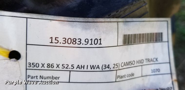 image for item H1069 Camso HXD350X86X52.5 AH1WA 34/25 rubber tracks