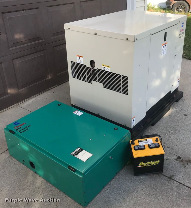 image for item H1140 Onan RS12000 generator and transfer panel