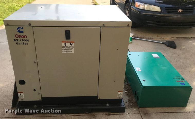 image for item H1140 Onan RS12000 generator and transfer panel
