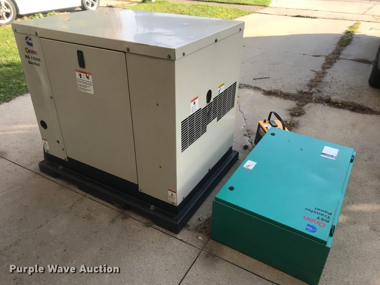 image for item H1140 Onan RS12000 generator and transfer panel