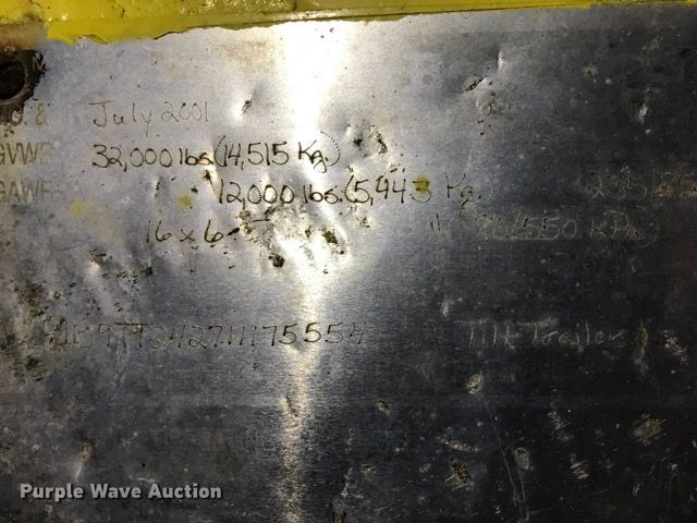 image for item DA8329 2001 Best TTL-24 tilt deck equipment trailer