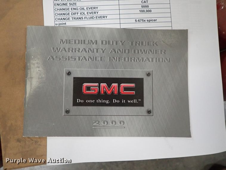 image for item DB7665 2000 GMC C8500 flatbed truck