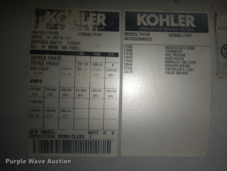 image for item DD4501 Spectrum 750D560 generator