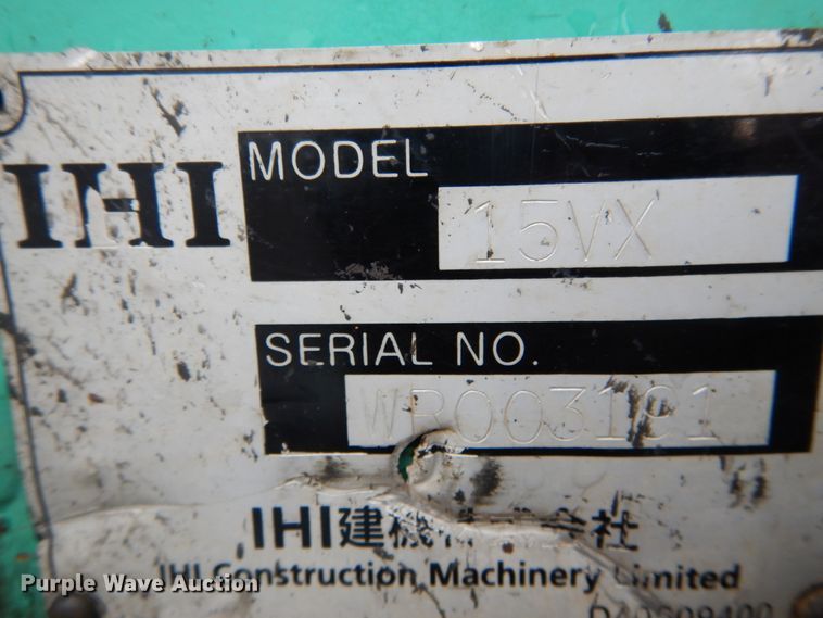 image for item DH2161 2010 IHI 15VX mini excavator