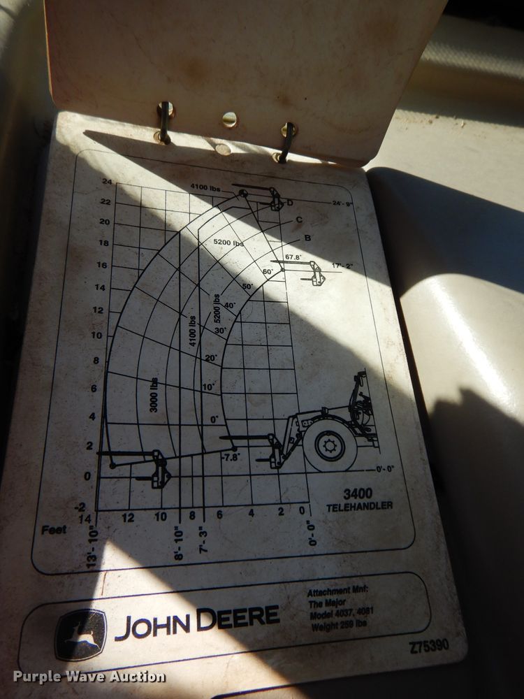 image for item DH2627 2003 John Deere 3400 telehandler