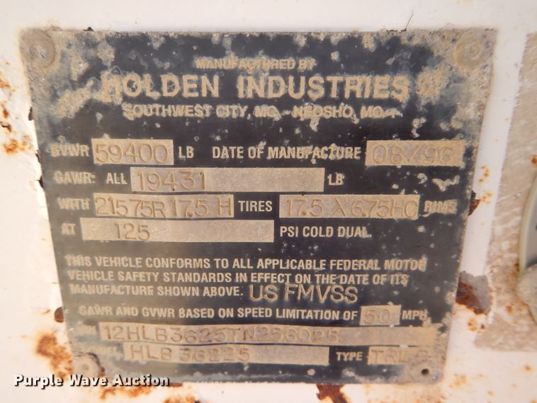 image for item DH2646 1997 Holden HLB36225 drop deck equipment trailer