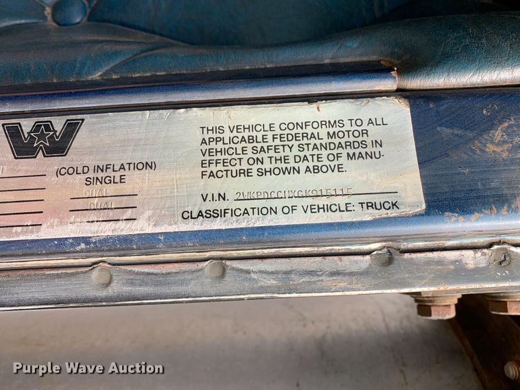 image for item DH6191 1986 Western Star 4900 dump truck