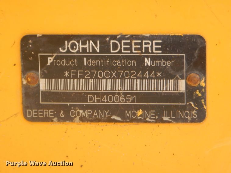 image for item EY9276 2005 John Deere 270C LC excavator