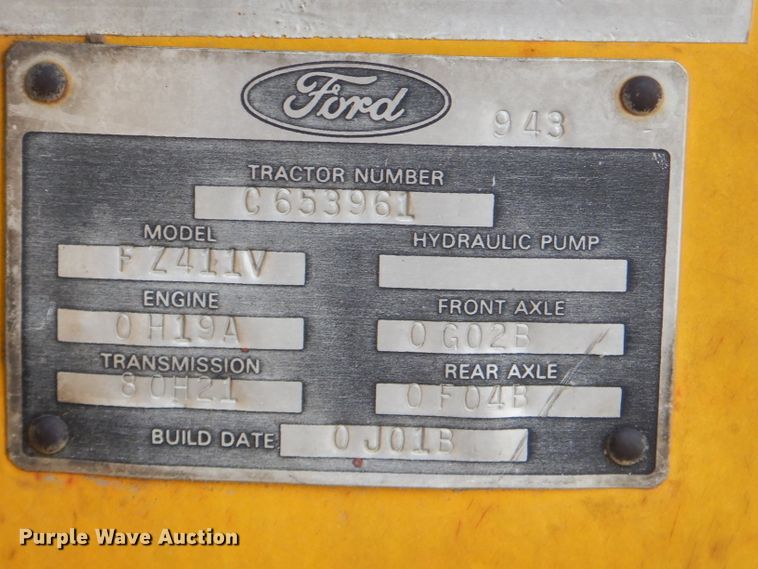 image for item EY9323 1980 Ford A62 wheel loader