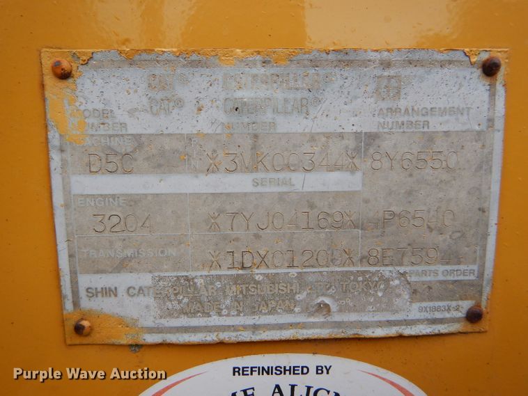 image for item FJ9797 1993 Caterpillar D5C LGP dozer