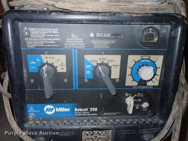 image for item GB9493 Miller Bobcat 250 AC/DC welder/generator
