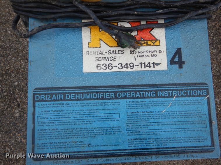 image for item GC9345 Drizair 60 dehumidifier