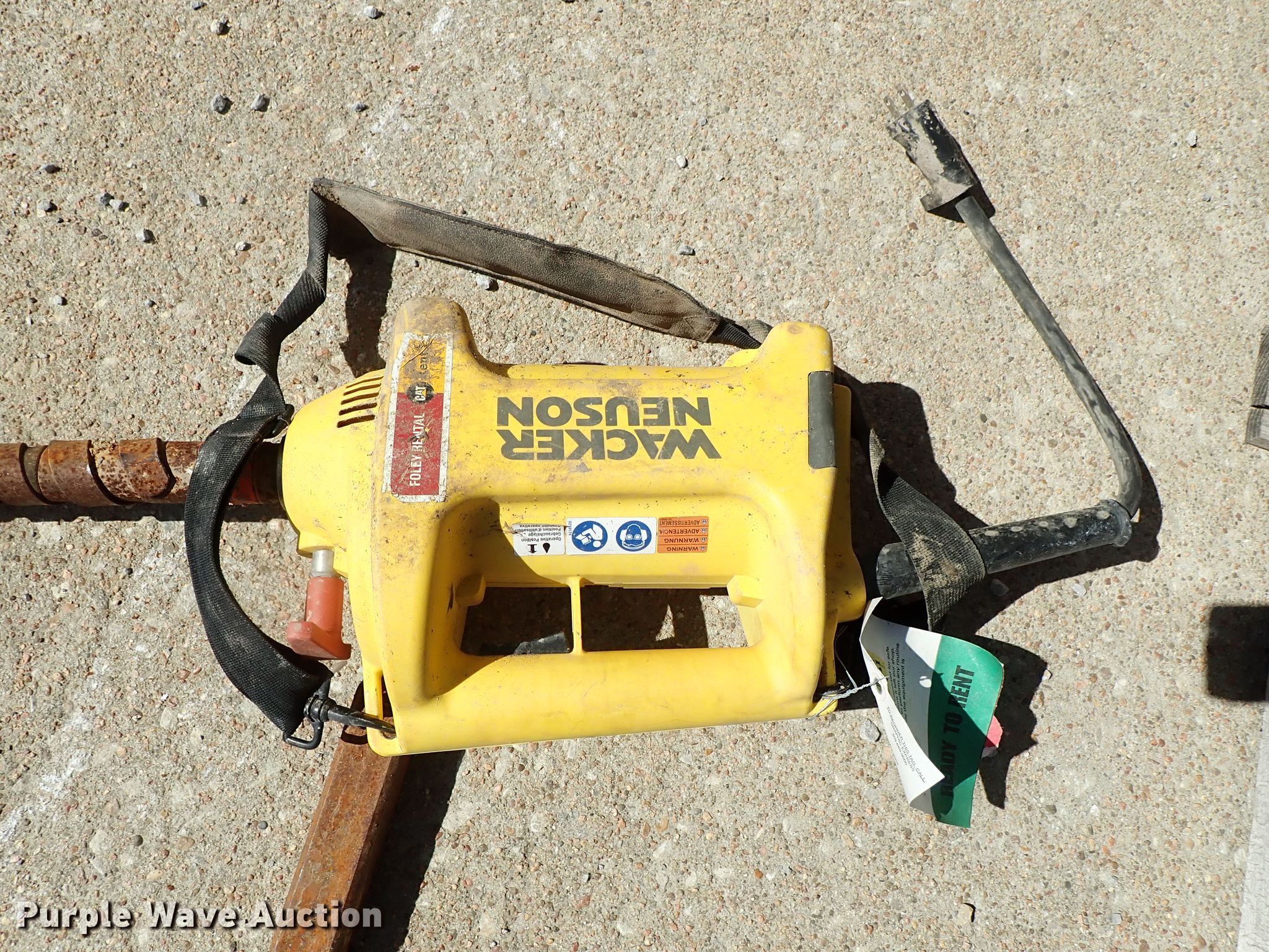 Wacker M2500 concrete vibrator in Wichita, KS Item GA9810 sold Purple Wave