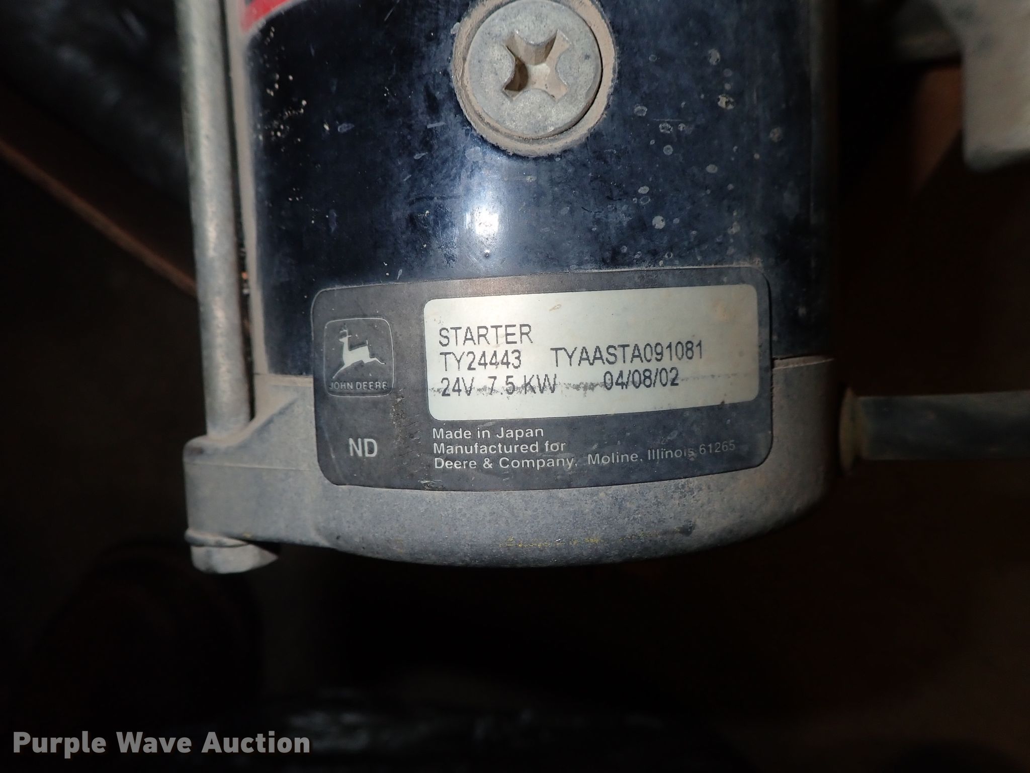(2) John Deere starters in Wichita, KS Item GB9497 sold Purple Wave