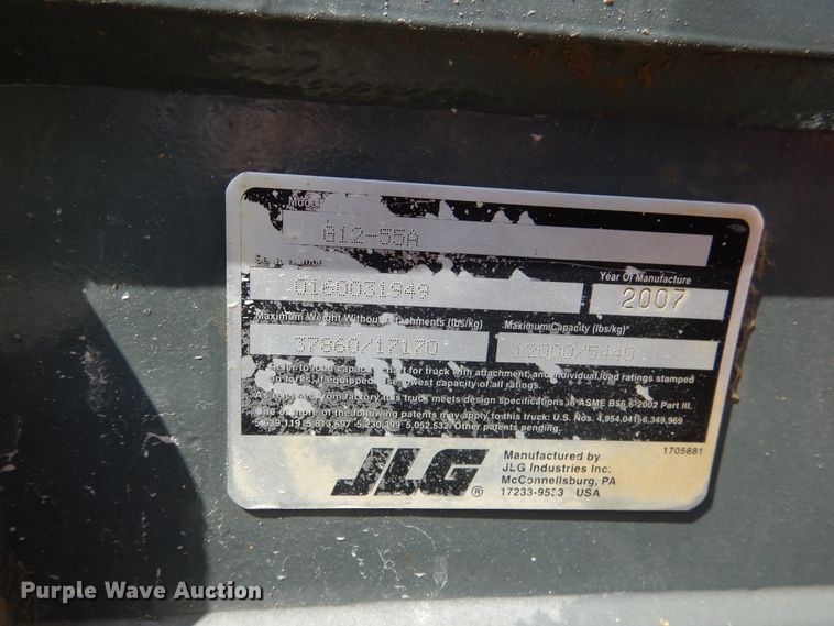 image for item DF2224 2007 JLG G12-55A telehandler