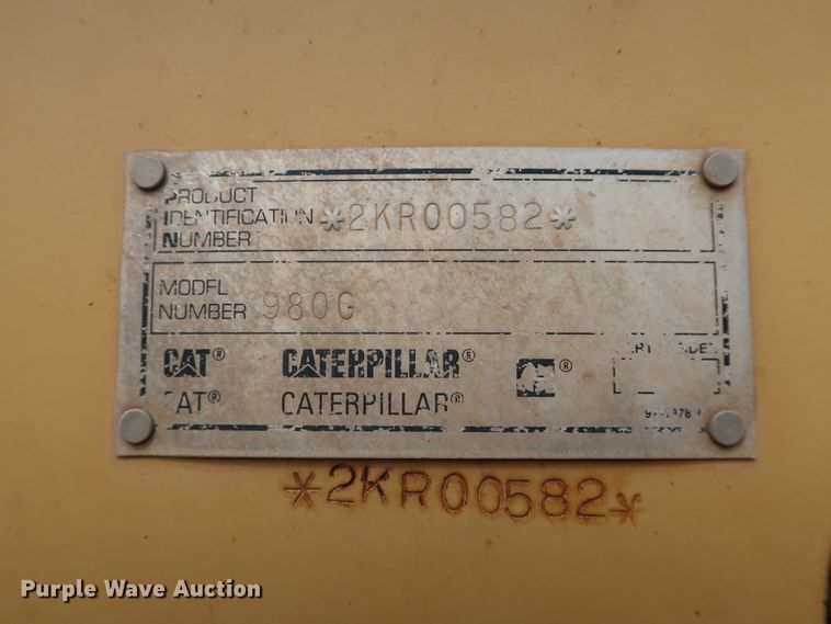 image for item DG7017 1996 Caterpillar 980G wheel loader