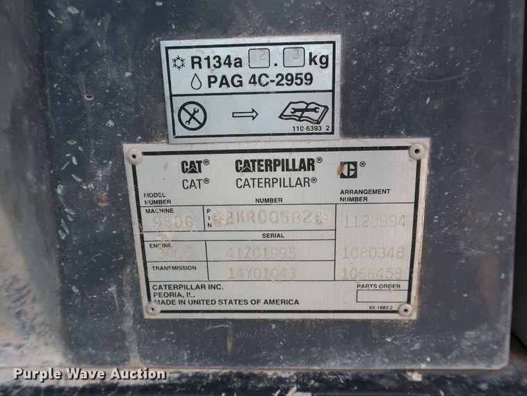 image for item DG7017 1996 Caterpillar 980G wheel loader