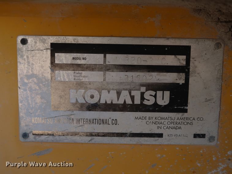 image for item DG7021 2001 Komatsu WA320-3MC wheel loader