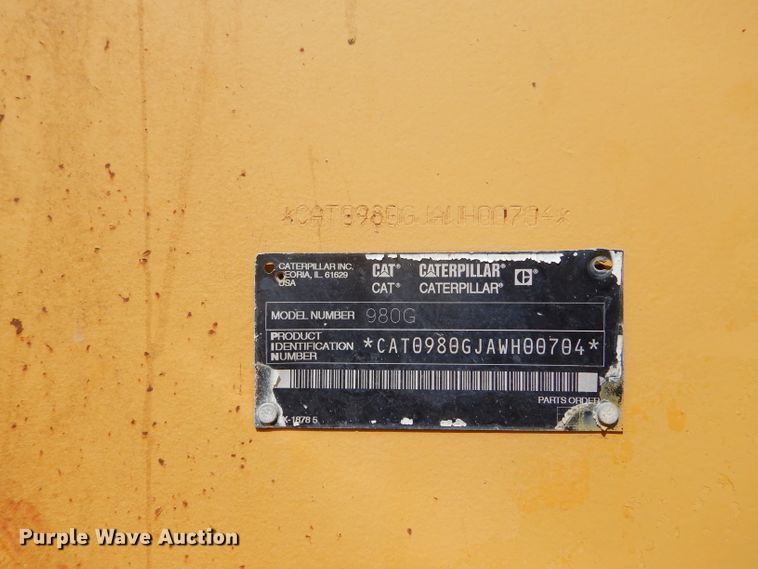 image for item DG7030 2003 Caterpillar 980G Series II wheel loader