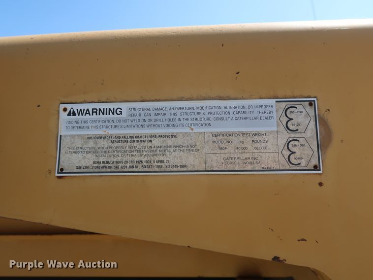 image for item DG7031 1993 Caterpillar 980F wheel loader