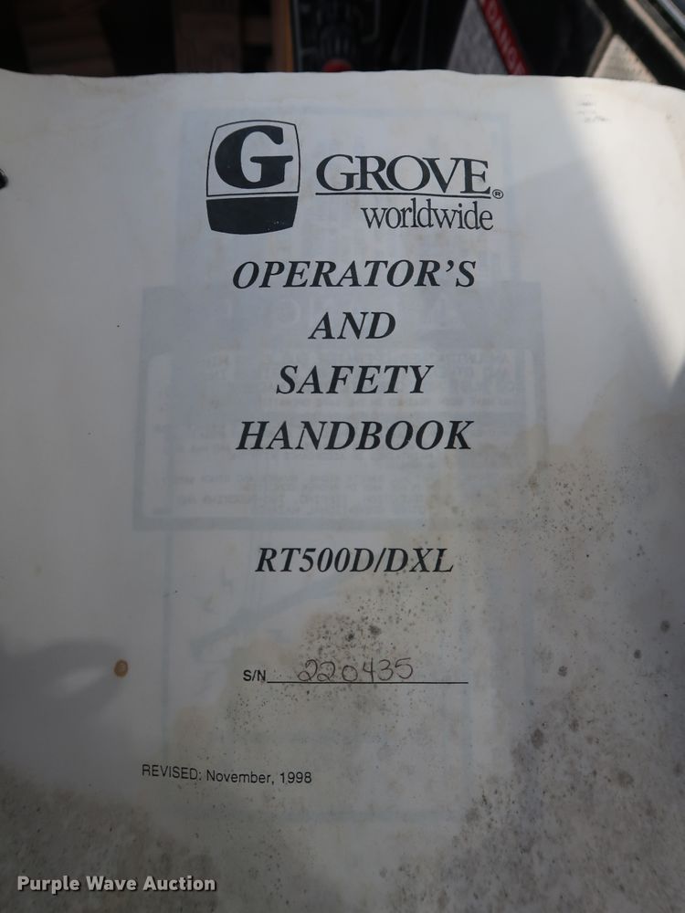 image for item DG7035 1999 Grove RT500D crane