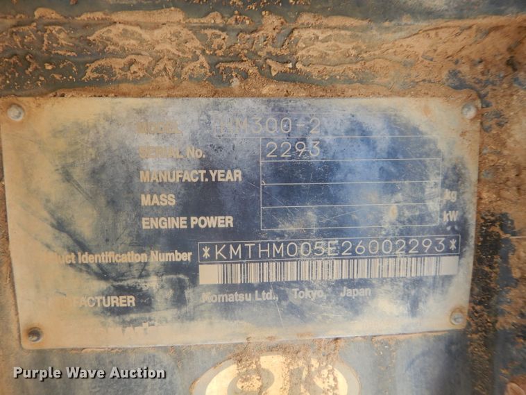 image for item DH3591 2006 Komatsu HM300-2 haul truck