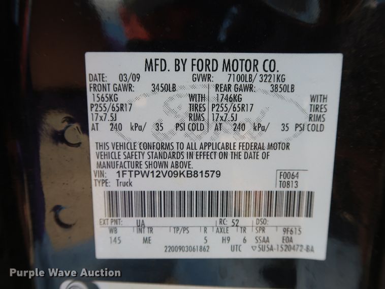 image for item GE9011 2009 Ford F150 XLT SuperCrew pickup truck