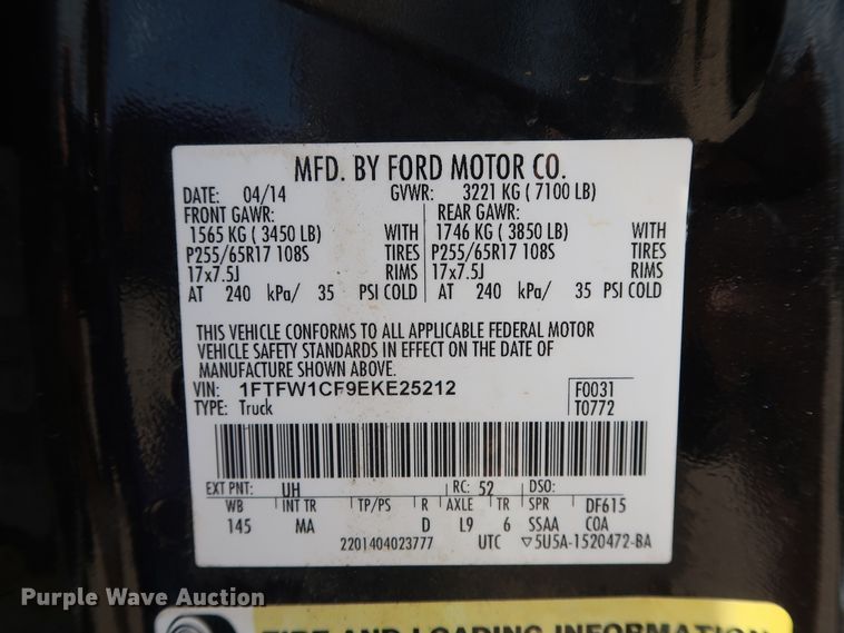 image for item GE9016 2014 Ford F150 XLT SuperCrew pickup truck