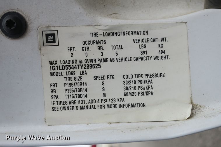 image for item DB10155 1996 Chevrolet Corsica