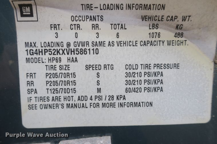 image for item DB10157 1997 Buick LeSabre