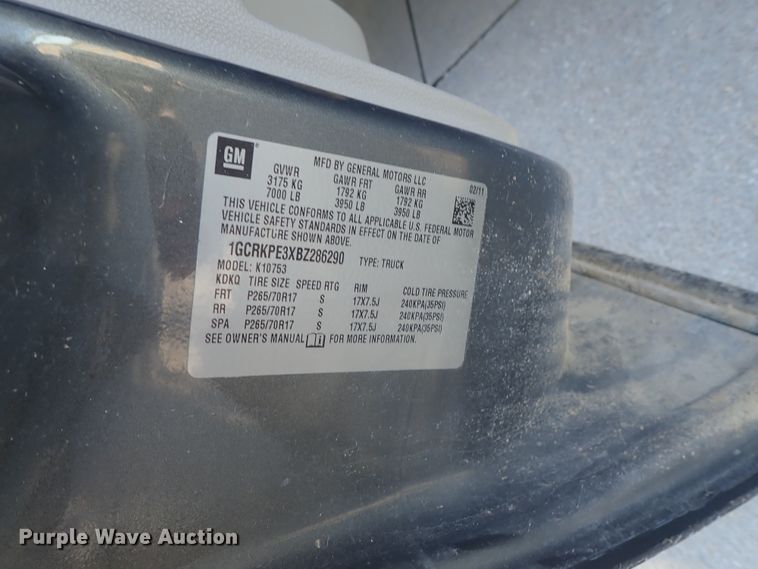 image for item DB7606 2011 Chevrolet Silverado 1500 Ext. Cab pickup truck