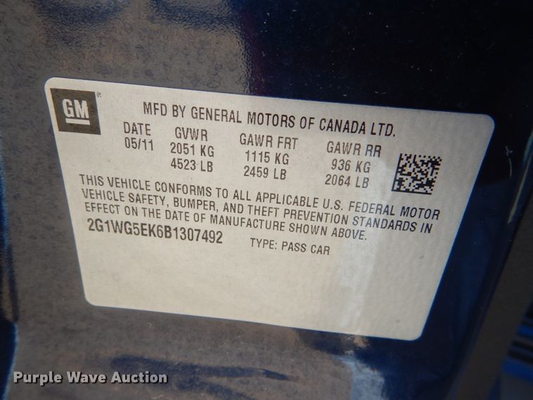 image for item DD4529 2011 Chevrolet Impala