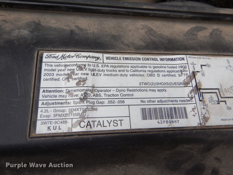 image for item DD4541 2003 Ford F150 XL pickup truck