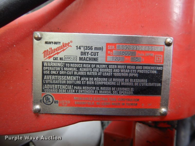 image for item DD4544 Milwaukee dry-cut saw