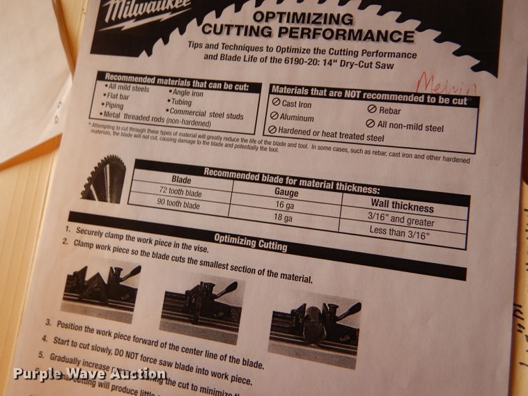 image for item DD4544 Milwaukee dry-cut saw