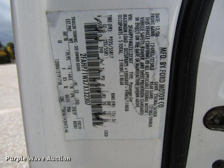 image for item DG6598 2007 Ford Crown Victoria Police Interceptor