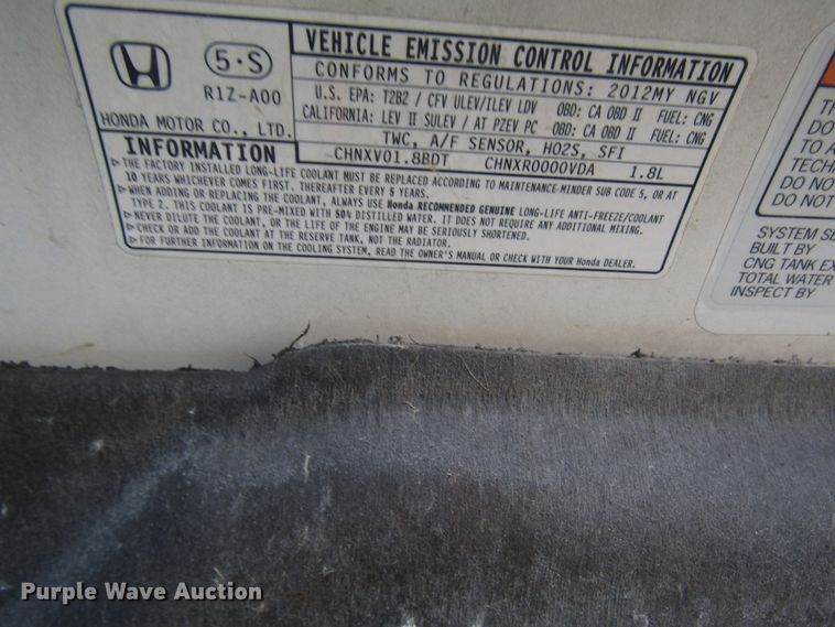 image for item DG6616 2012 Honda Civic