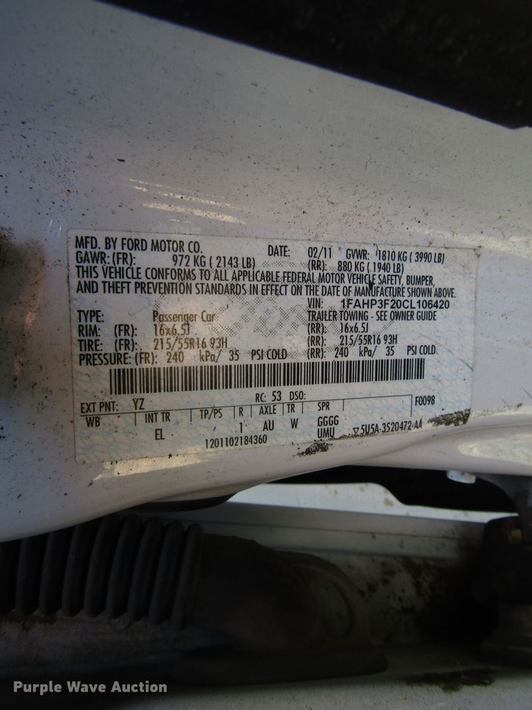 image for item DG6622 2012 Ford Focus