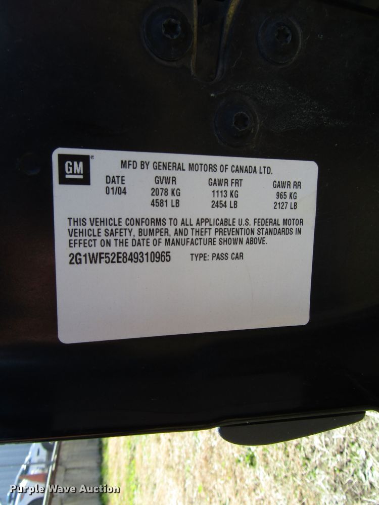 image for item DG6627 2004 Chevrolet Impala