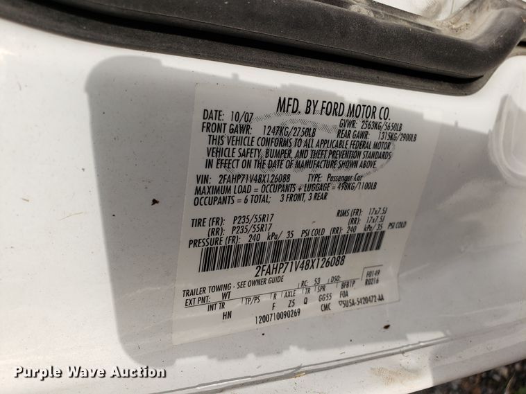 image for item DG8822 2008 Ford Crown Victoria Police Interceptor