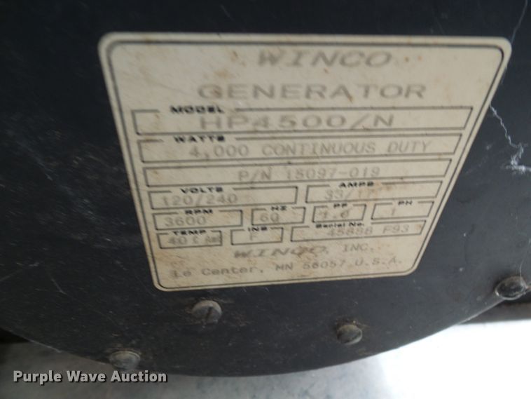 image for item DI0702 Winco generator