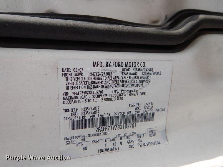 image for item DI2636 2008 Ford Crown Victoria Police Interceptor