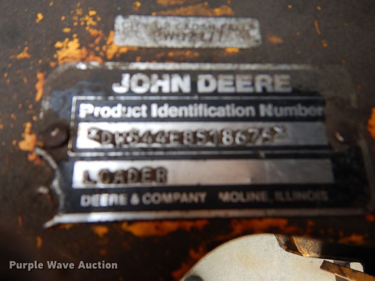 image for item EC9006 1988 John Deere 544E wheel loader