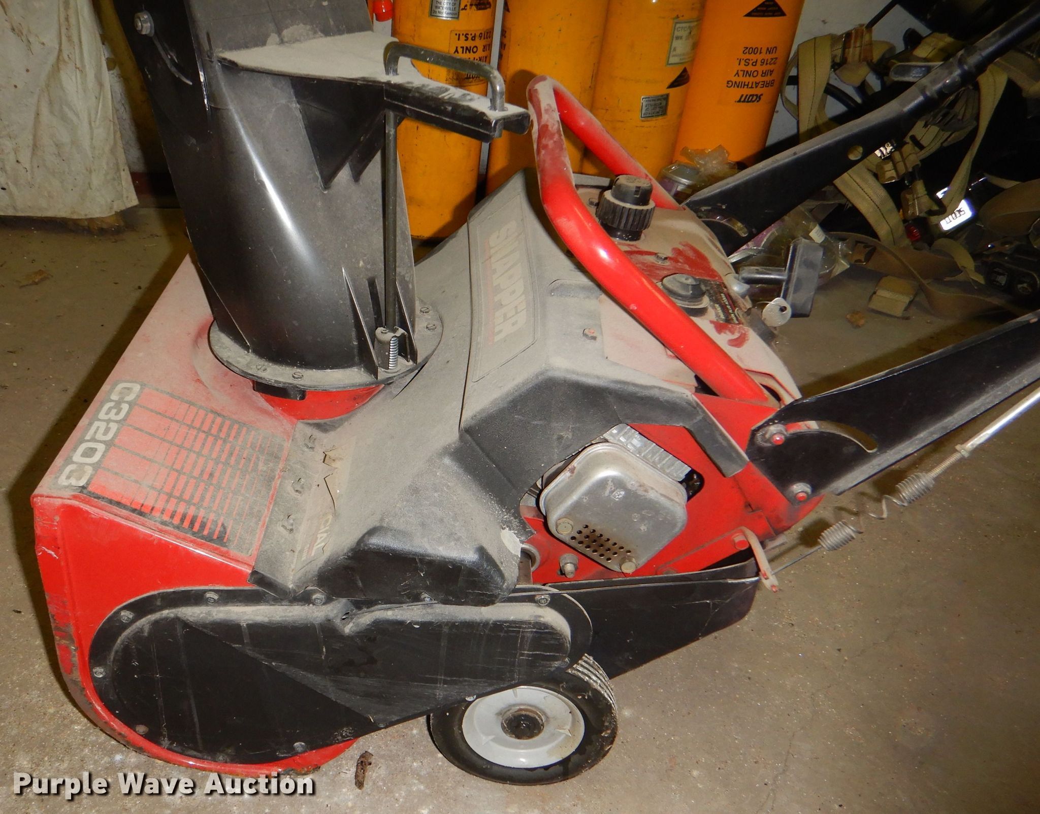 Snapper C3203 snow blower in Waterville, KS | Item FF9747 sold | Purple ...