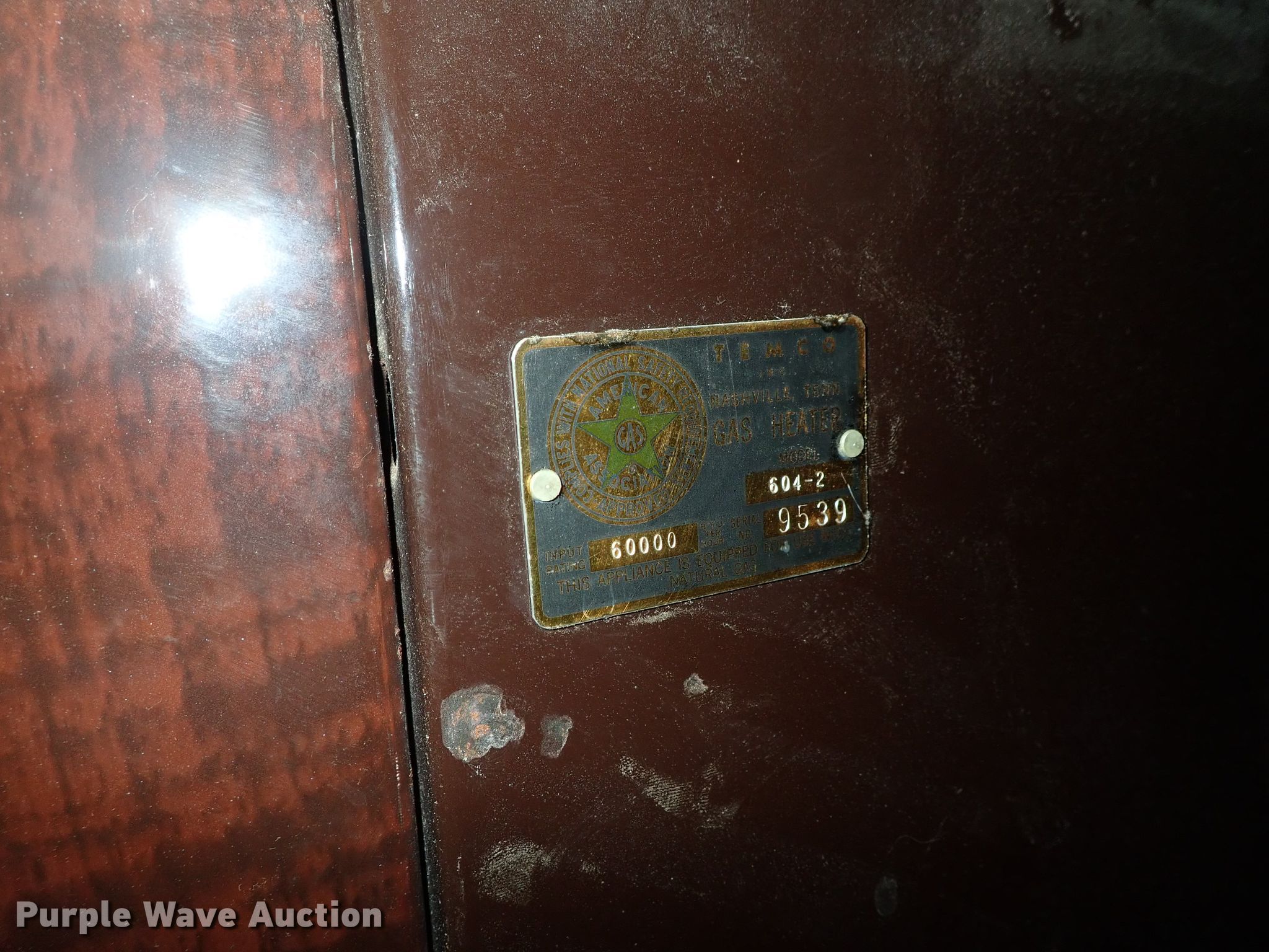 (2) Temco gas heaters in Haysville, KS Item GA9919 sold Purple Wave