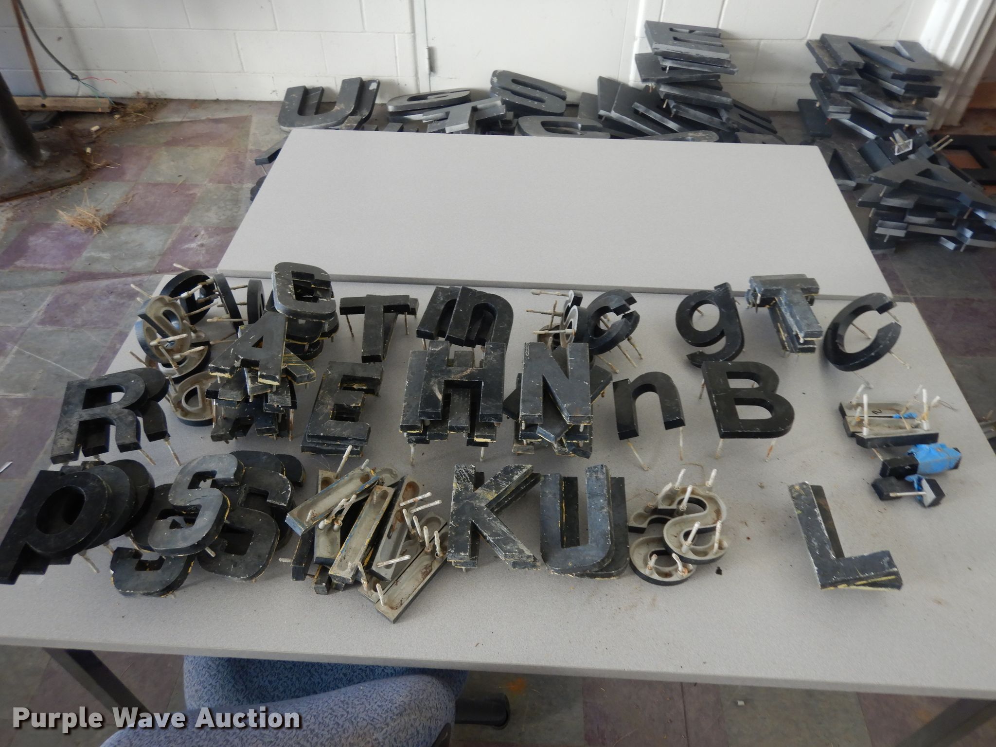 Approximately 125 pieces of cast iron lettering in Salina, KS | Item ...