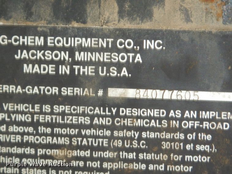 image for item EY9306 2005 Ag-Chem 8104 TerraGator applicator