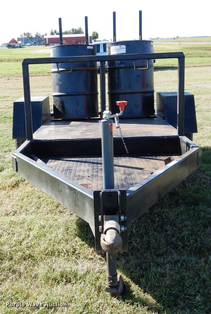 image for item FK9859 Shop built oil barrel trailer