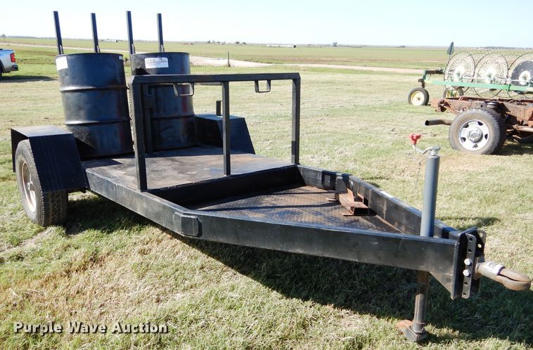 image for item FK9859 Shop built oil barrel trailer