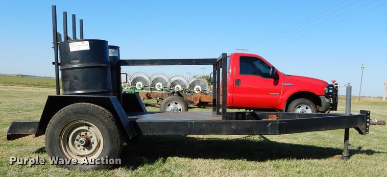 image for item FK9859 Shop built oil barrel trailer